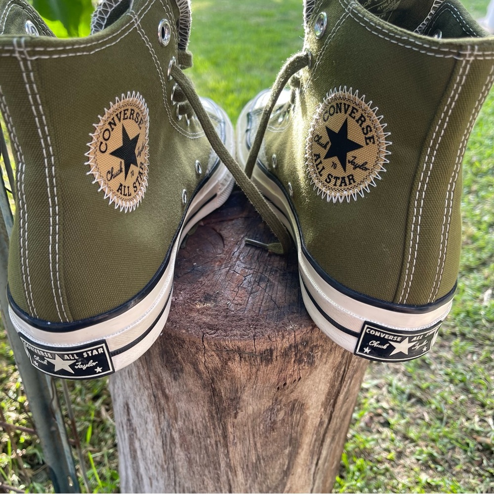 Converse Olive Green High-Top Sneakers